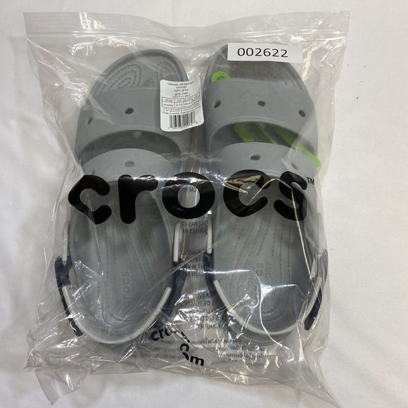 Crocs Unisex Classic All Terrain Sandal Camp Clog Men 12 Women 14 Light Gray
